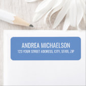 Cornflower Blue Elegante Calligrafy Rücksendeadres (Insitu)