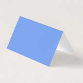 Cornflower Blue Falted Business Card Visitenkarten (Rückseite)