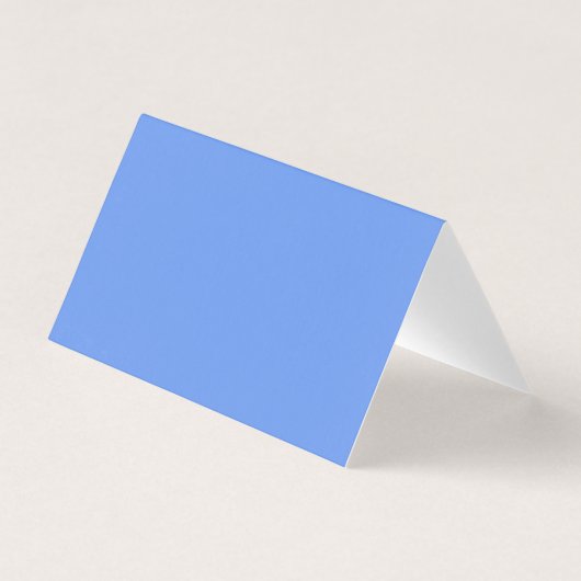 Cornflower Blue Falted Business Card Visitenkarten (Vorderseite)