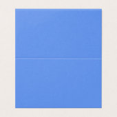 Cornflower Blue Falted Business Card Visitenkarten (Außenseite Aufgefaltet)