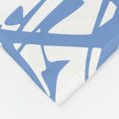 Cornflower Blue Floral Monogram Fleecedecke (Ecke)