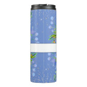 Cornflower Blue Floral Personalisiert Thermosbecher (Rückseite)