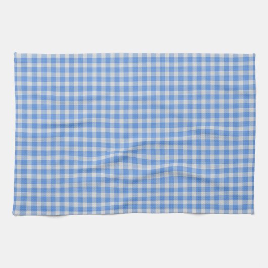 Cornflower Blue Gingham Check Pattern  Geschirrtuch (Horizontal)