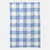 Cornflower Blue Gingham Karo Kariertes Muster Geschirrtuch (Vertikal)
