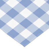 Cornflower Blue Gingham Karo Kariertes Muster Rust Kurzer Tischläufer (Ecke)