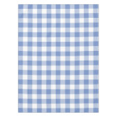 Cornflower Blue Gingham Karo Kariertes Muster Tischdecke (Vorderseite)