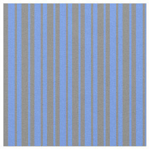Cornflower Blue & Gray Lines Stoff