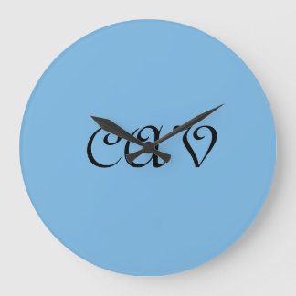 Cornflower Blue Große Wanduhr