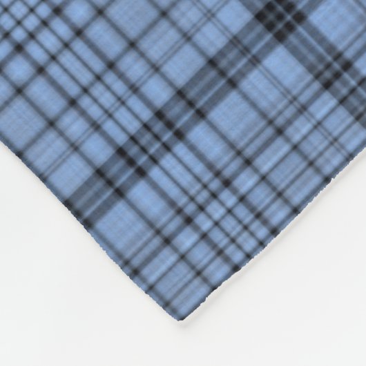 Cornflower Blue Kariert Fleecedecke (Ecke)