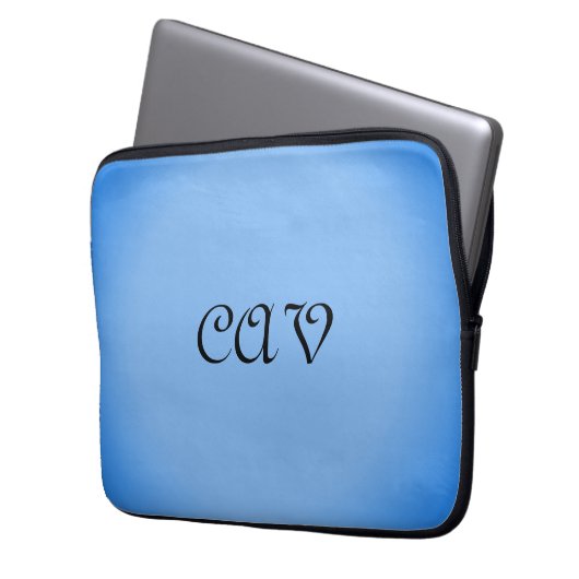 Cornflower Blue Laptopschutzhülle (Vorderseite Links)