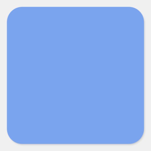 Cornflower Blue Large Quadratischer Aufkleber (Vorderseite)