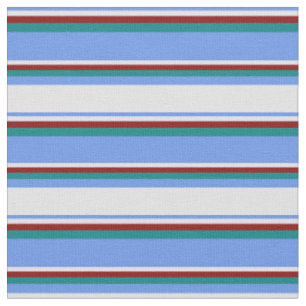 Cornflower Blue, Lavender, Dark Red und Aquamarine Stoff
