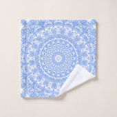 Cornflower Blue Mandala Muster Badhandtuch Set (Waschlappen)