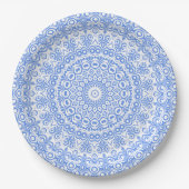 Cornflower Blue Mandala Muster Pappteller (Vorderseite)