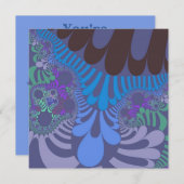 Cornflower Blue Mod Einladung (Vorne/Hinten)