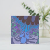 Cornflower Blue Mod Einladung (Stehend Vorderseite)