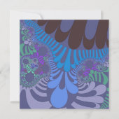 Cornflower Blue Mod Einladung (Vorderseite)