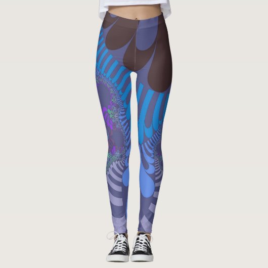 Cornflower Blue Mod Leggings (Vorderseite)