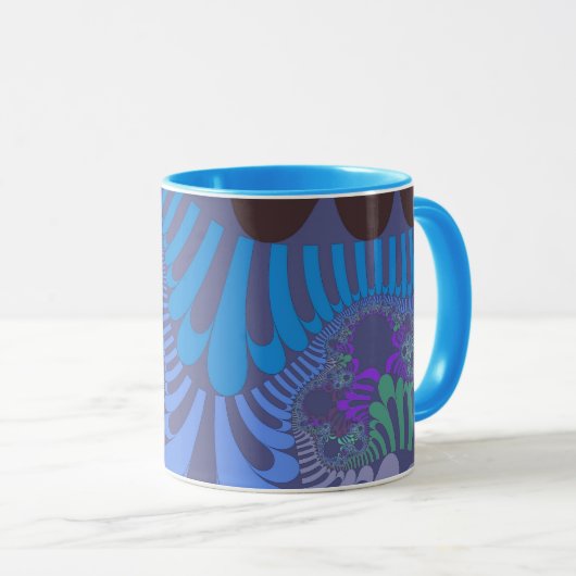 Cornflower Blue Mod Tasse (VorderseiteRechts)