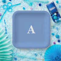 Cornflower Blue Monogram Baby Shooting Geburtstage