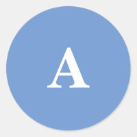 Cornflower Blue Monogram Initial White Custom Nied