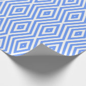 Cornflower Blue Moods Diamond Chevrons Geschenkpapier (Ecke)