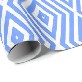 Cornflower Blue Moods Diamond Chevrons Geschenkpapier (Rolleneckpunkt)