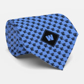 Cornflower Blue Mops Pattern Krawatte (Gerollt)