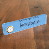 Cornflower Blue Namensplakette (Seite)