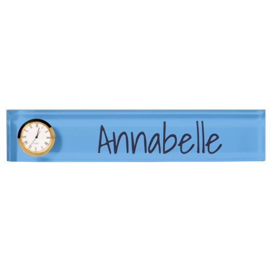 Cornflower Blue Namensplakette (Vorderseite)
