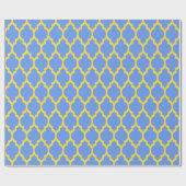 Cornflower Blue Pineapa Yellow Marokkanisch #4 Geschenkpapier (Flach)