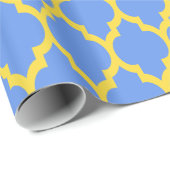 Cornflower Blue Pineapa Yellow Marokkanisch #4 Geschenkpapier (Rolleneckpunkt)