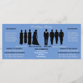 Cornflower Blue Polka Dot Wedding Program Cards Programm (Rückseite)