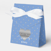 Cornflower Blue Polka Dots Gastgeschenk Box Geschenkschachtel (Vorderseite)