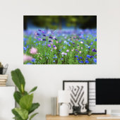 Cornflower Blue Print Poster (Heimbüro)