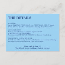 Cornflower Blue QR Code Hochzeitdetails