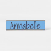 Cornflower Blue Schreibtischnamensplakette (Vorderseite )