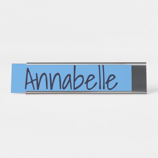 Cornflower Blue Schreibtischnamensplakette (Vorderseite )