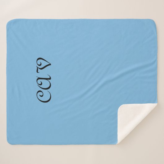 Cornflower Blue Sherpadecke (Vorderseite (Horizontal))