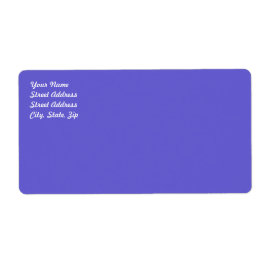 Cornflower Blue Shipping Label