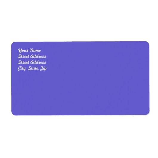 Cornflower Blue Shipping Label (Vorne)