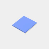 Cornflower Blue Solid Schlicht Post-it Klebezettel (angewinkelt)