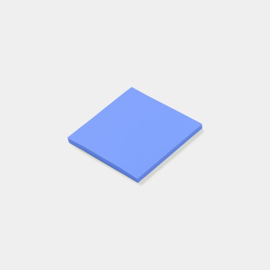 Cornflower Blue Solid Schlicht Post-it Klebezettel (angewinkelt)