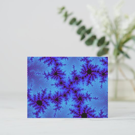 Cornflower Blue Speckle Postkarte (Stehend Vorderseite)