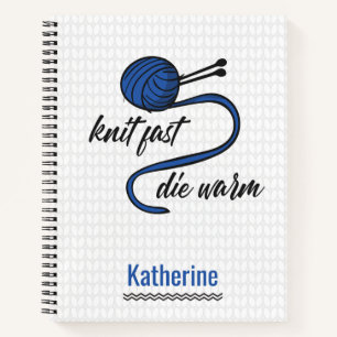 Cornflower Blue Strick Schnell, Die Warmes Noteboo Notizblock