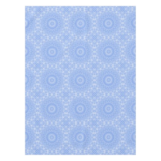Cornflower Blue Symmetry Mandala Tischdecke (Vorderseite)