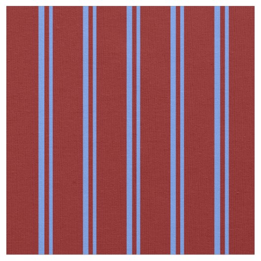 Cornflower Blue und Maroon-Muster Stoff (Nahaufnahme)