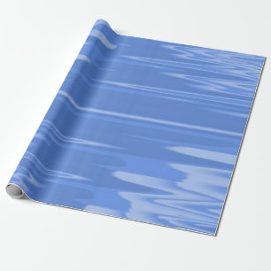 Cornflower Blue Wavy Design Geschenkpapier