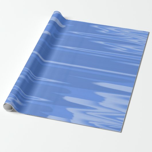 Cornflower Blue Wavy Design Geschenkpapier (Ungerollt)
