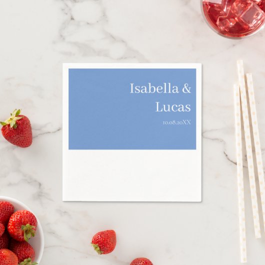 Cornflower Blue Wedding Serviette (Beispiel)